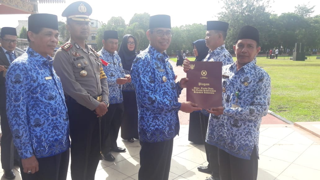 HUT Korpri dan PGRI Ke-47, Bupati Mursini Minta ASN Tingkatan Kinerja